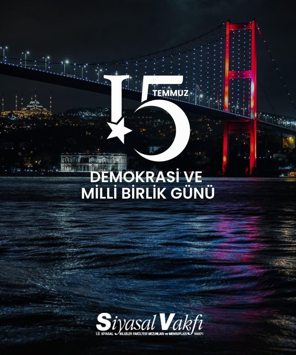 15 Temmuz, Ülkemizin iradesine sahip çıktığı, demokrasinin zaferle taçlandığı bir destandır.

Şehitlerimizi rahmet ve minnetle anıyor, gazilerimize şükranlarımızı sunuyoruz.

#siyasalvakfi
#15temmuz