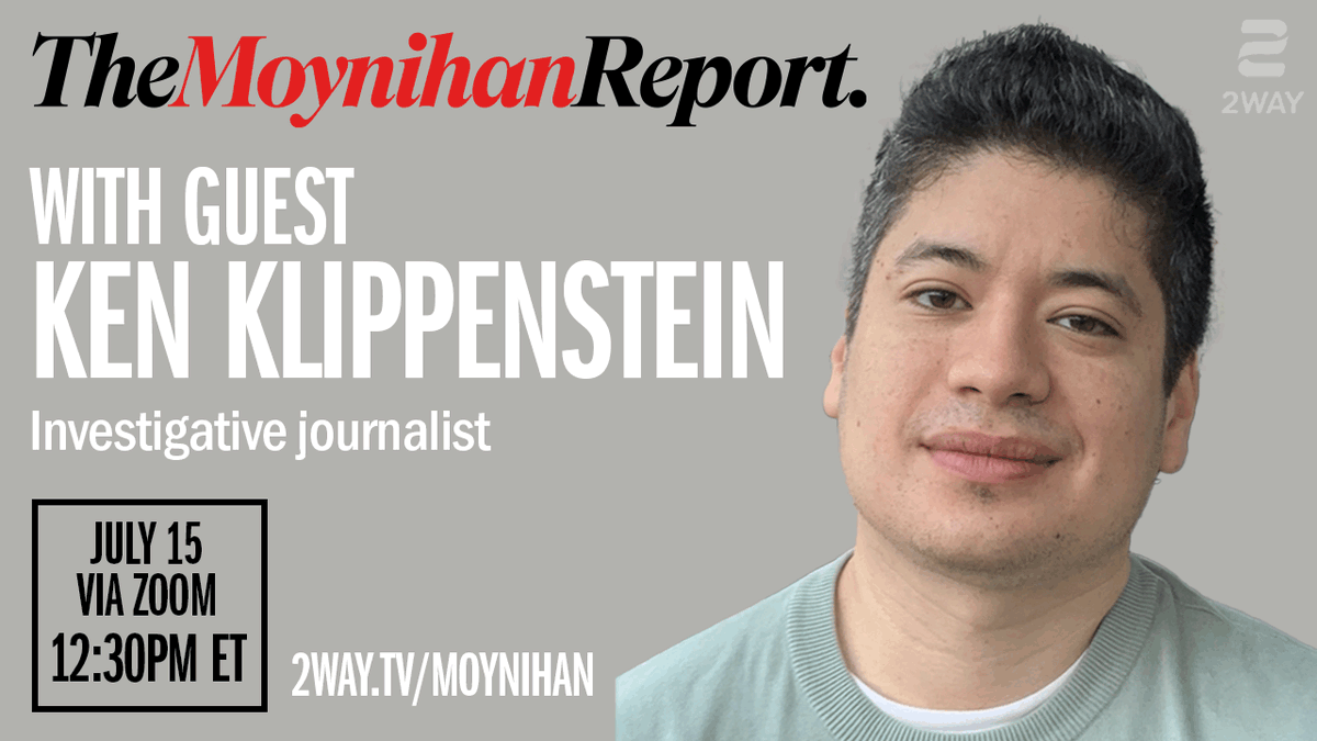 The Moynihan Report (@moynihanreport) on Twitter photo We'll be talking about the Epstein files with <a href="/kenklippenstein/">Ken Klippenstein</a> on Tuesday at 12:30 EST. If you'd like to join in with a question or a comment, sign up at 2way.tv/moynihan We'll be talking about the Epstein files with <a href="/kenklippenstein/">Ken Klippenstein</a> on Tuesday at 12:30 EST. If you'd like to join in with a question or a comment, sign up at 2way.tv/moynihan