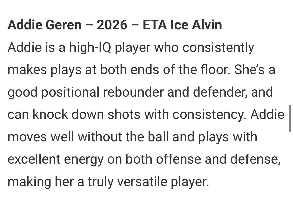 Addie Geren (@addie_geren30) on Twitter photo Thank you <a href="/JrAllStarBB/">Jr. All-Star Girls Basketball</a> for the write up! I will be back in Louisville July 19-21!
<a href="/ETA_2026_ICE/">ETA 2026 ICE</a> <a href="/EastTNAir/">East TN Air (Campos)</a> Thank you <a href="/JrAllStarBB/">Jr. All-Star Girls Basketball</a> for the write up! I will be back in Louisville July 19-21!
<a href="/ETA_2026_ICE/">ETA 2026 ICE</a> <a href="/EastTNAir/">East TN Air (Campos)</a>
