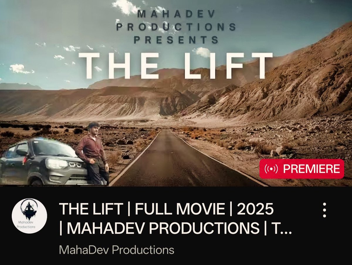 MDProductions_7's tweet image. 🎞️ THE LIFT — A Short Film by MahaDev Productions
Written &amp;amp; Directed by: Rajveer Singh
Produced by: Sneha Singh

WATCH NOW : youtu.be/a3HsFgyoL3E?si…