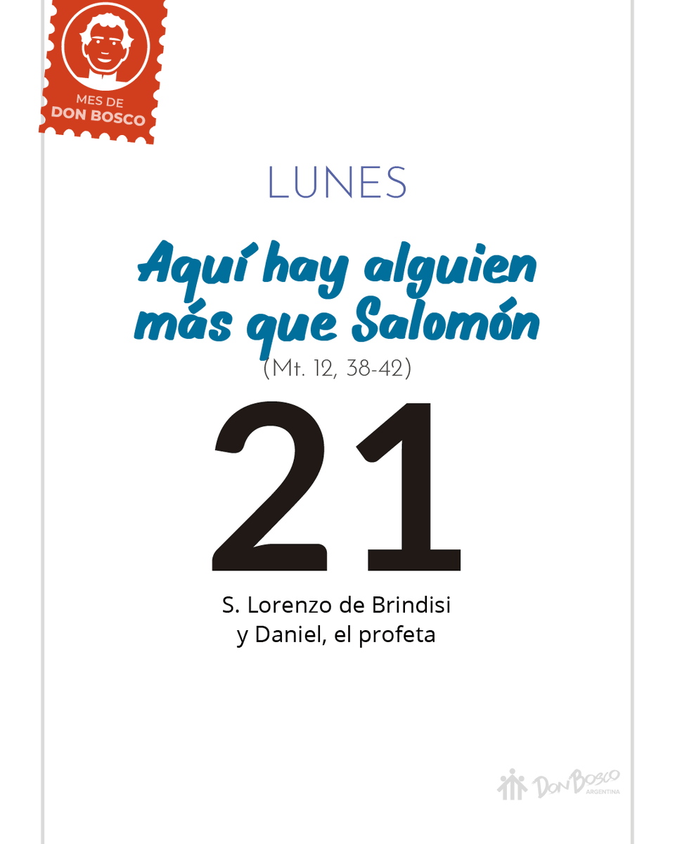 “Aquí hay alguien más que Salomón”. #EvangelioDelDía bit.ly/EvangelioDB