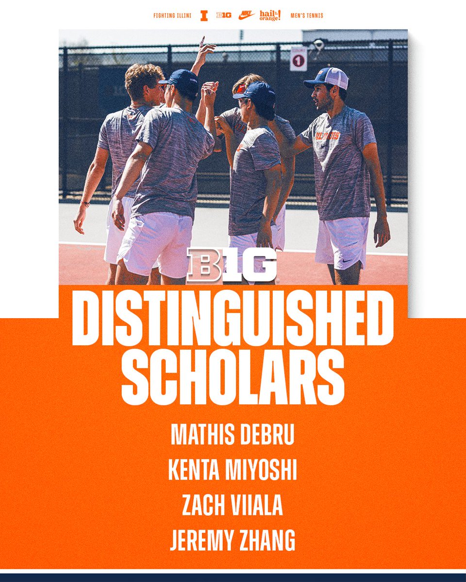 IlliniMTennis's tweet image. Congrats to our four Big Ten Distinguished Scholars!