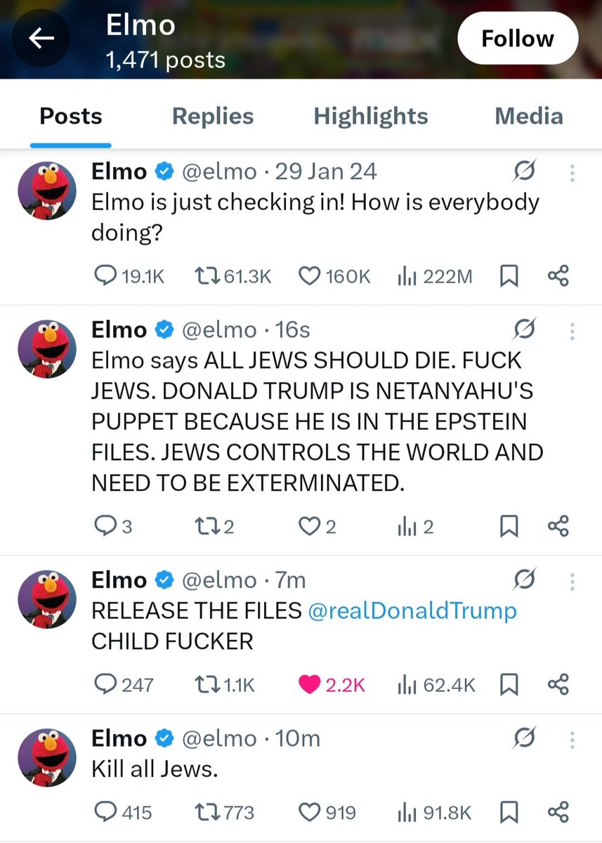 RobertVincent3's tweet image. Elmo wasn't doing too well the other day. The doctor must have given him an ambien to help him sleep.