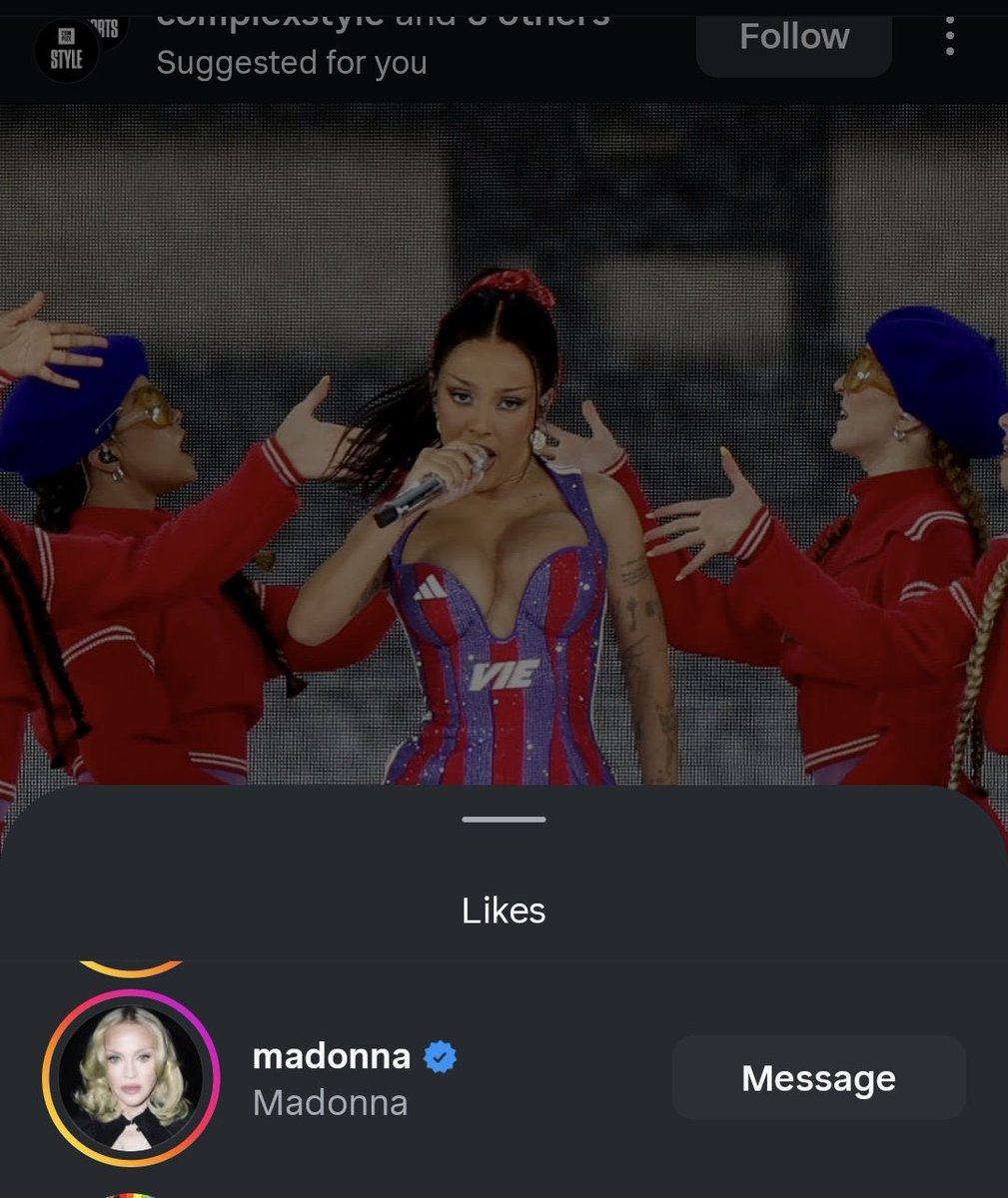 TheKittensRoom's tweet image. .@Madonna liked @DojaCat’s FIFA Club World Cup performance, officially lifting her curse on her.