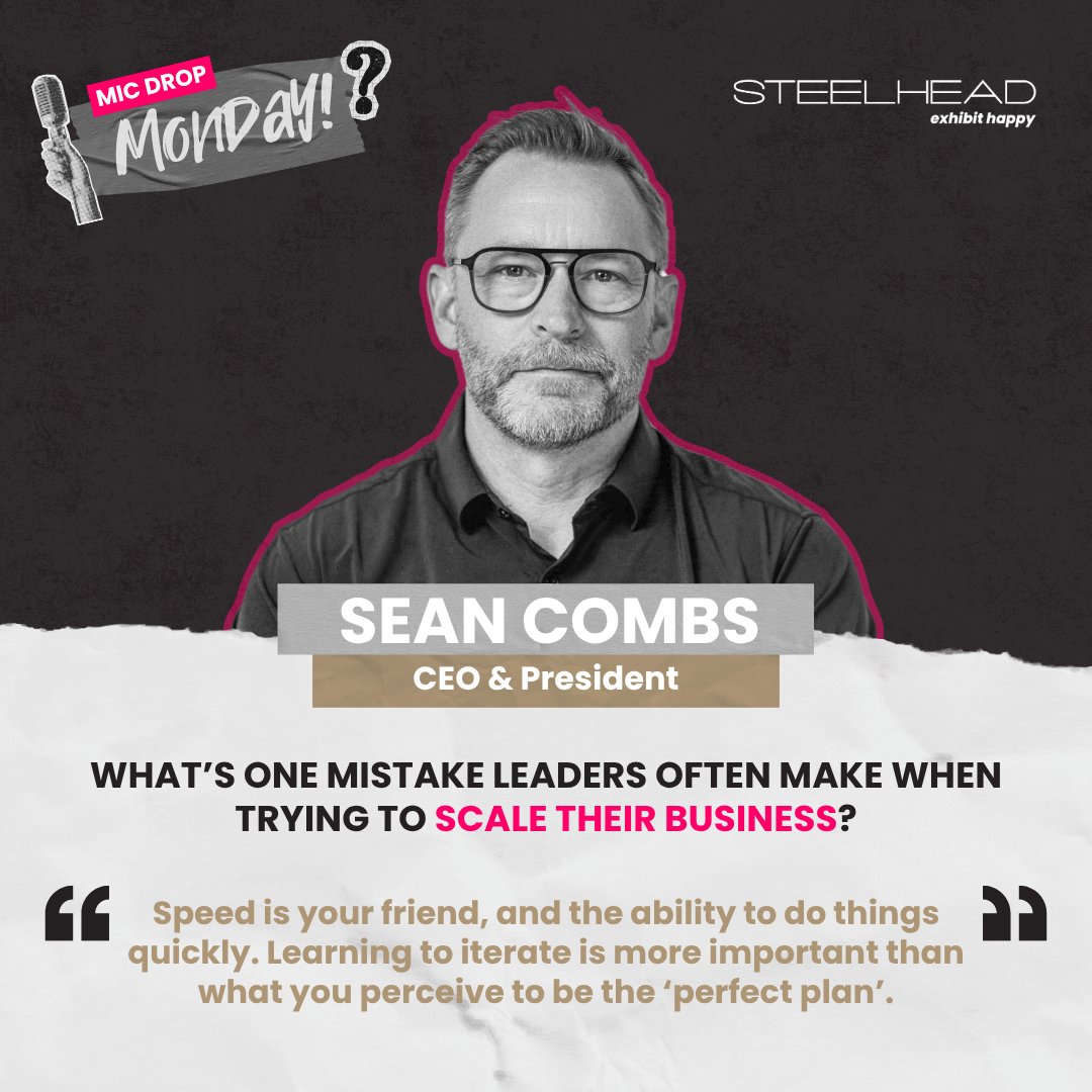 Speed > perfection.
This #MicDropMonday, our CEO shares the mistake leaders make when scaling: waiting for the perfect plan. Move fast. Learn faster.

#ExhibitHappy #LasVegas #EventProfs
