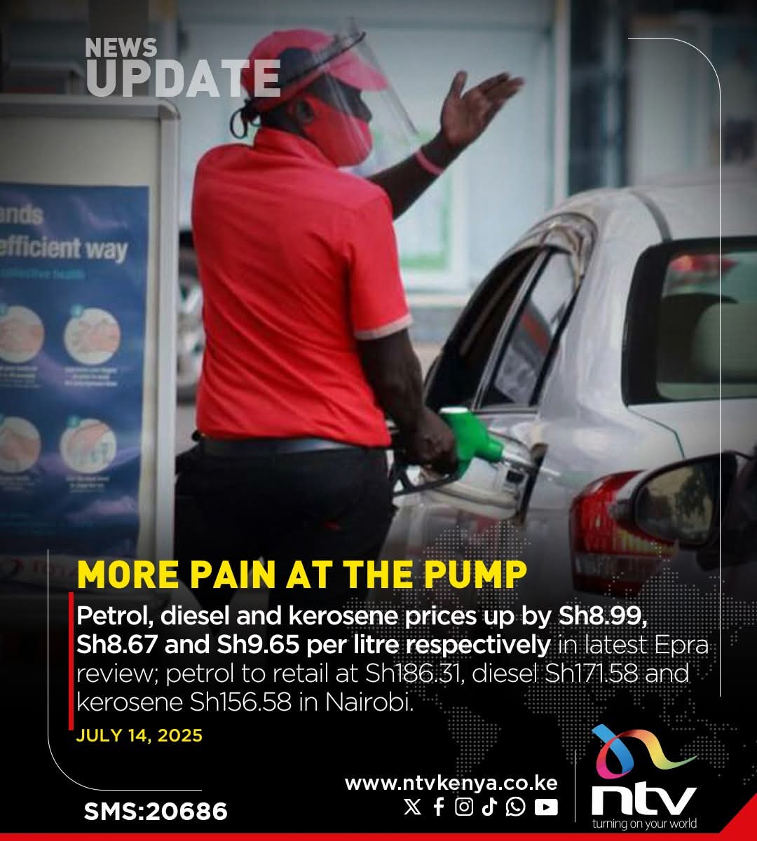John Miano (@mianojn) on Twitter photo T for TOUGHER!!
The prices of petrol, diesel and kerosene has risen under <a href="/WilliamsRuto/">William Samoei Ruto, PhD</a> regime. Now, expect prices of goods and commodities to also rise. Mlisema protests mtatokea ikifika nyumbani? Ndio hii hapa sasa
#RutoMustGo
#MPsVisitingDay T for TOUGHER!!
The prices of petrol, diesel and kerosene has risen under <a href="/WilliamsRuto/">William Samoei Ruto, PhD</a> regime. Now, expect prices of goods and commodities to also rise. Mlisema protests mtatokea ikifika nyumbani? Ndio hii hapa sasa
#RutoMustGo
#MPsVisitingDay