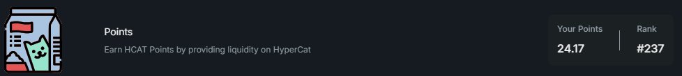 DeFAlchimist's tweet image. Aller sur @HyperCatEx en moins de 2h je suis rank 237. 

On est hyper early!

#Hyperliquid #Hypercat #Hypercore #Airdrop #bullrun