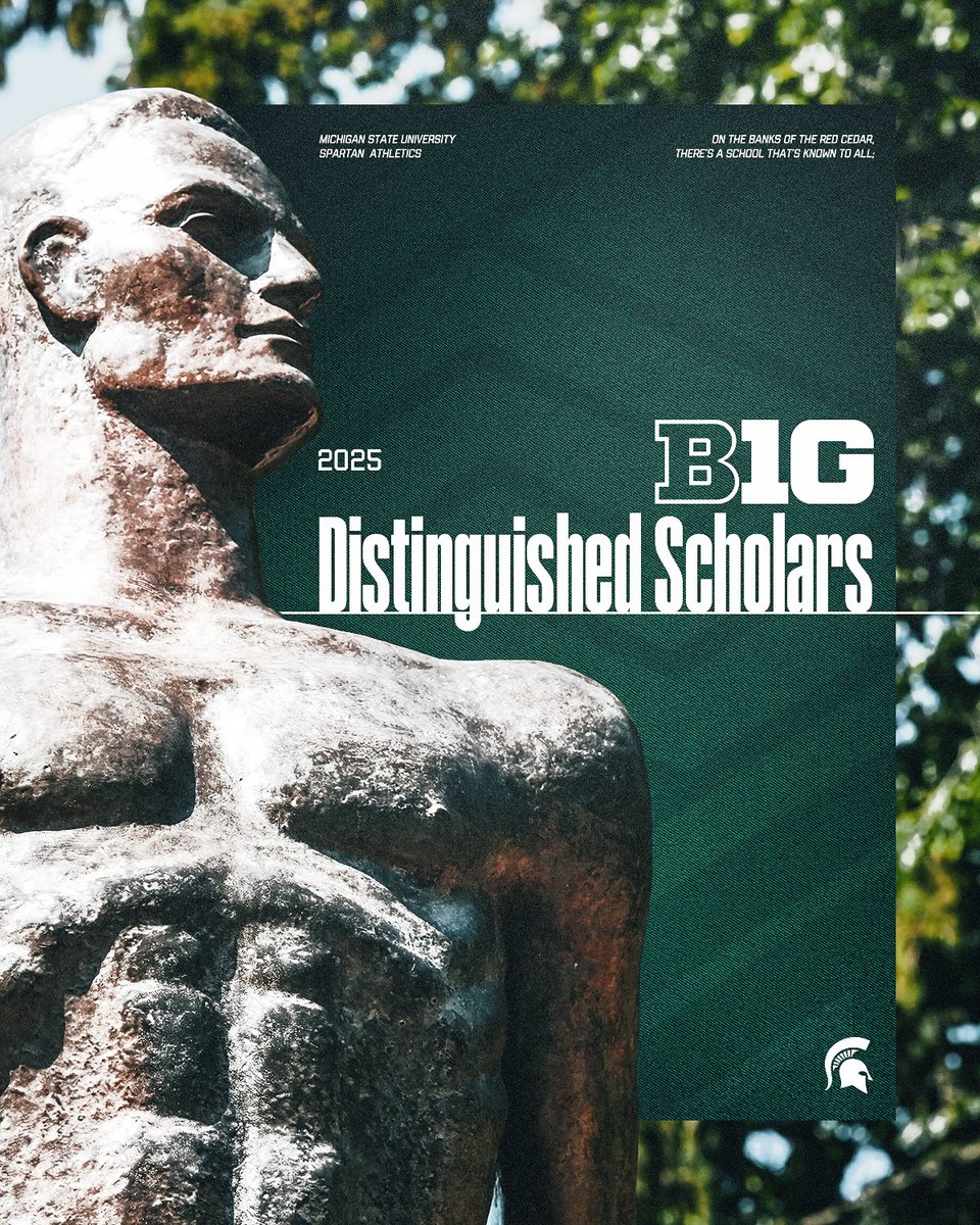 MSU_Hockey's tweet image. Congrats to our Big Ten Distinguished Scholars!
To qualify, student-athletes must be at least a sophomore academically with a 3.70+ GPA during the 2024-25 school year.
#GoGreen