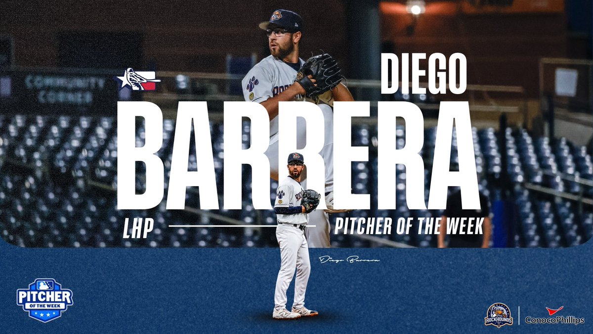 Diego Barrera named Texas League Pitcher of the Week🤯 

Well earned. Well deserved. 🫡