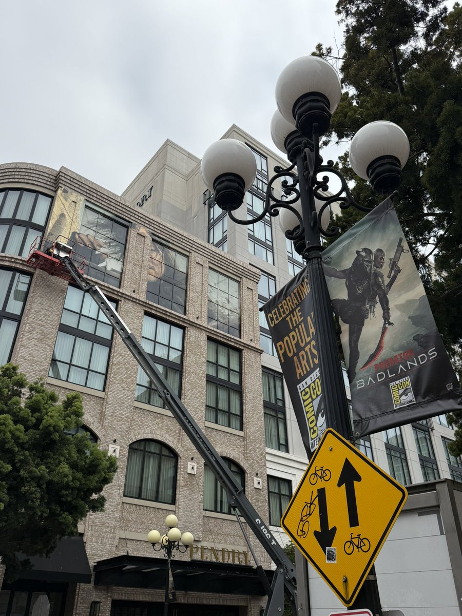 Beautiful views today as the #SDCC campus begins to get its skyline. More to share throughout the day! #ComicCon
