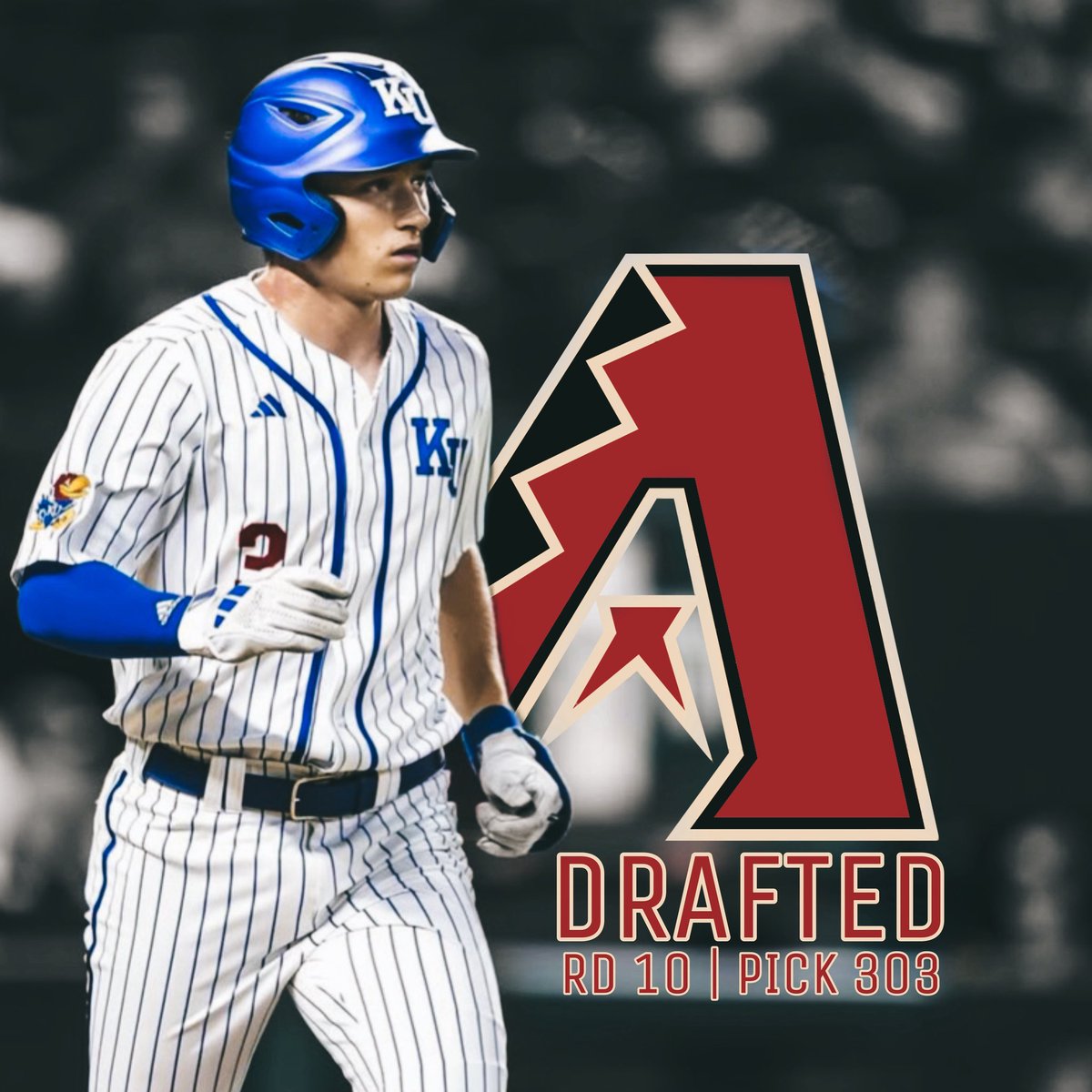 JayhawksExpress's tweet image. BREAKING: Brady Counsell has been selected in the 10th round by the Arizona Diamondbacks!
#RockChalk