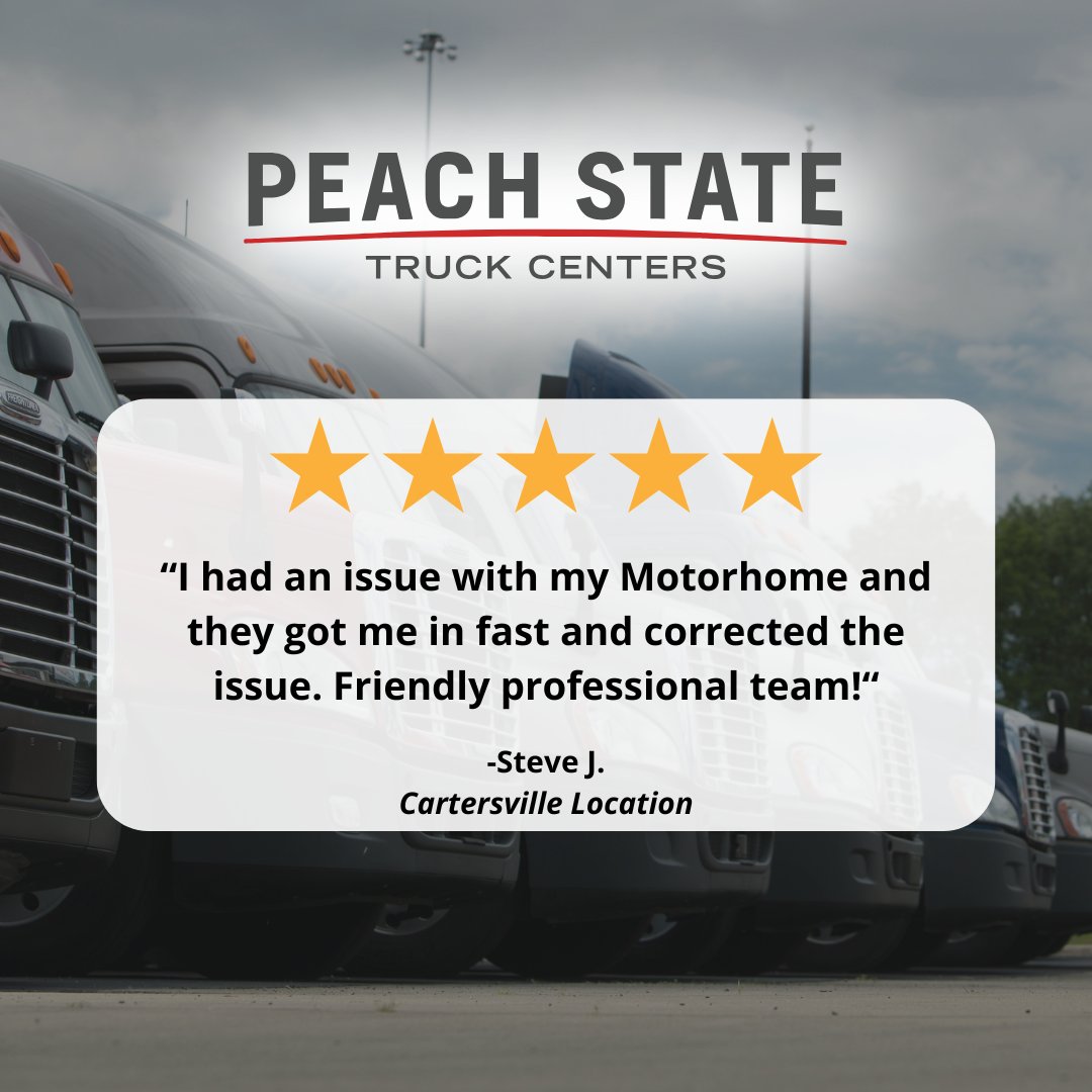 Whether it’s a motorhome or a big rig, when problems pop up, you need a team you can count on. 💪 Shoutout to our Cartersville crew for delivering fast, professional service with a friendly touch.Thanks to all our customers who trust us with their journey! 

#PeachState