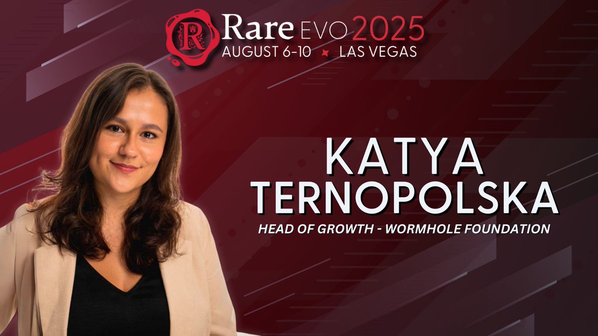 We excited to have Katya Ternopolska join our jam-packed Rare Evo 2025 main stage lineup!

<a href="/0xKATYA/">Katya</a> is driving ecosystem expansion and partnerships across Web3 as the Head of Growth for <a href="/WormholeFdn/">Wormhole Foundation</a> — stewards of the
<a href="/wormhole/">Wormhole</a> ecosystem.
