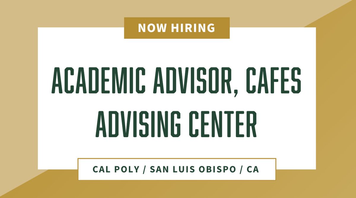 #NowHiring Academic Advisor – CAFES Advising Center. To see the full position description, click here: bit.ly/3InExQl