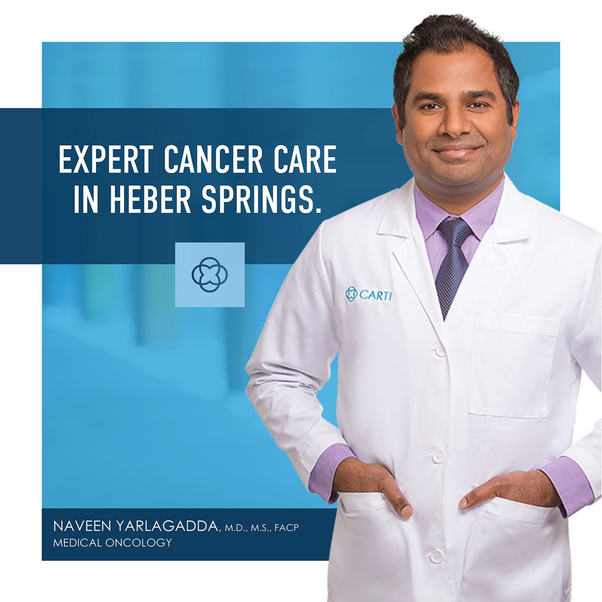Now caring for patients in Heber Springs, Naveen Yarlagadda, M.D., FACP, offers advanced cancer care and trusted expertise backed by the CARTI network. For care close to home, ask for CARTI in Heber Springs. bit.ly/4lsuHva