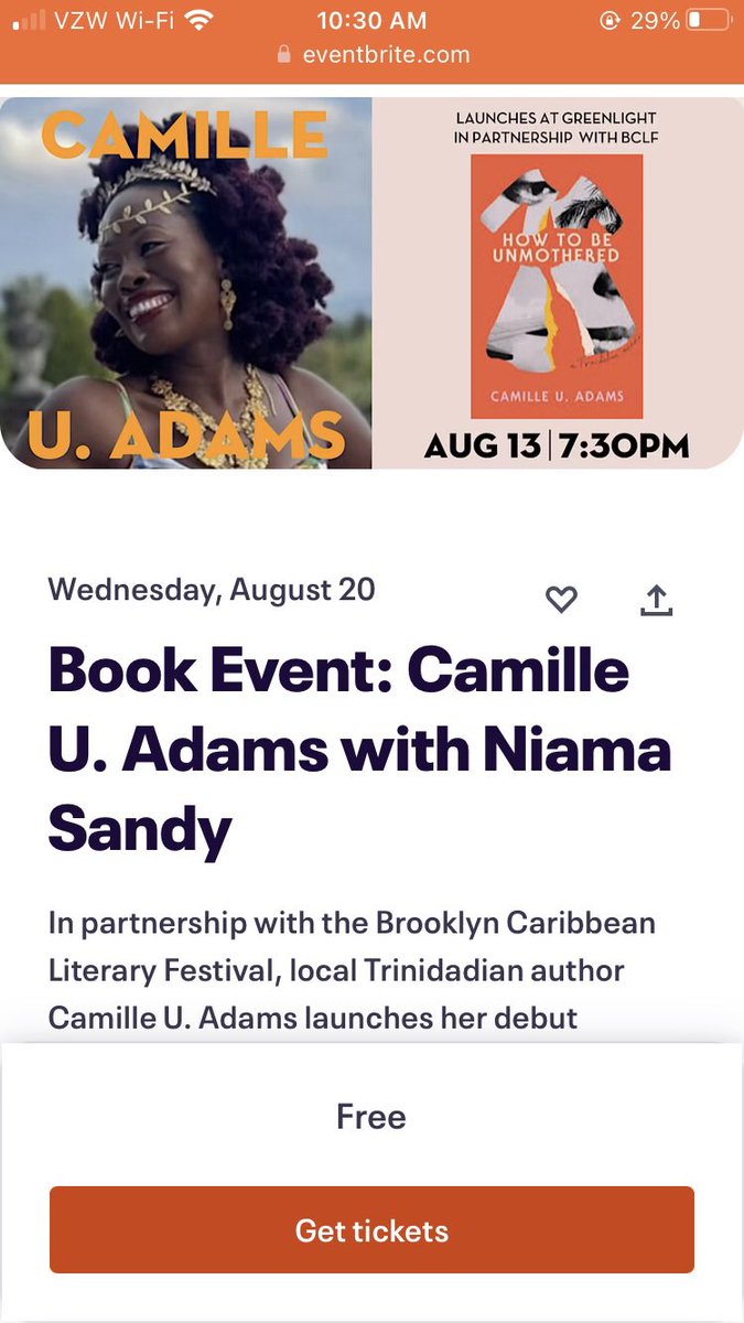 Camille_U_Adams's tweet image. Thank you so much @bklyncbeanlitfest for including HOW TO BE UNMOTHERED: a Trinidadian memoir in this year’s celebration of Caribbean literature!! 🥳
In conversation with Niama Sandy
Cocktail reception to follow 🍹
Wed 20th August @greenlightbklyn
Free. Rsvp at eventbrite.