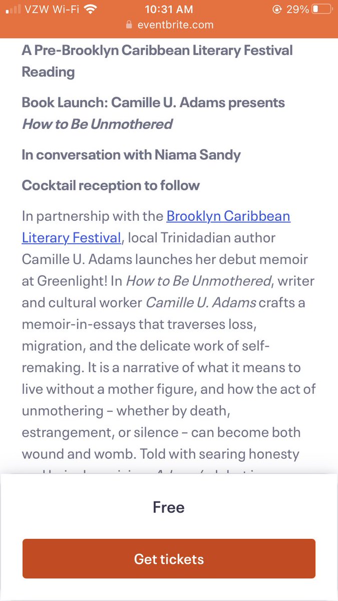 Camille_U_Adams's tweet image. Thank you so much @bklyncbeanlitfest for including HOW TO BE UNMOTHERED: a Trinidadian memoir in this year’s celebration of Caribbean literature!! 🥳
In conversation with Niama Sandy
Cocktail reception to follow 🍹
Wed 20th August @greenlightbklyn
Free. Rsvp at eventbrite.