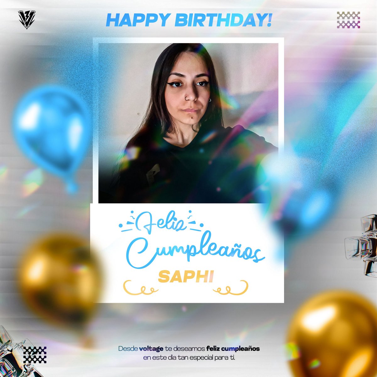 🎂⚡ Hoy sube de nivel una pieza clave de la familia Voltage.  
<a href="/siporxsitx/">saphi 🌹</a> nuestra luchadora incansable y alma de la comunidad, suma un año más 🎮💙  
Gracias por estar siempre al pie del cañón con energía y corazón.  
¡Feliz cumpleaños, Saphi! 🌟✨  

#VoltagePower