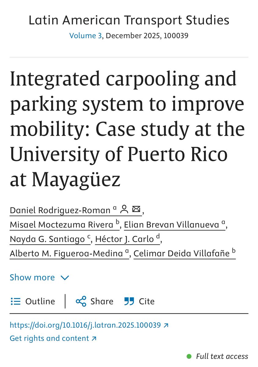 Integrated carpooling and parking system to improve mobility: Case stu... sciencedirect.com/science/articl…