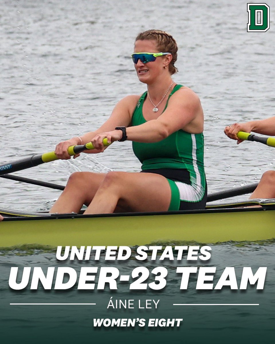 DartmouthWRow's tweet image. Captain Áine Ley ‘26 has been selected to the US U23 Women’s 8+ for the second year in a row! She and her teammates will be competing at the U23 World Championships in Poznan, Poland at the end of the month.
Good luck in Poland, Áine!
📰 | dartsports.co/464tqpr
#GoBigGreen