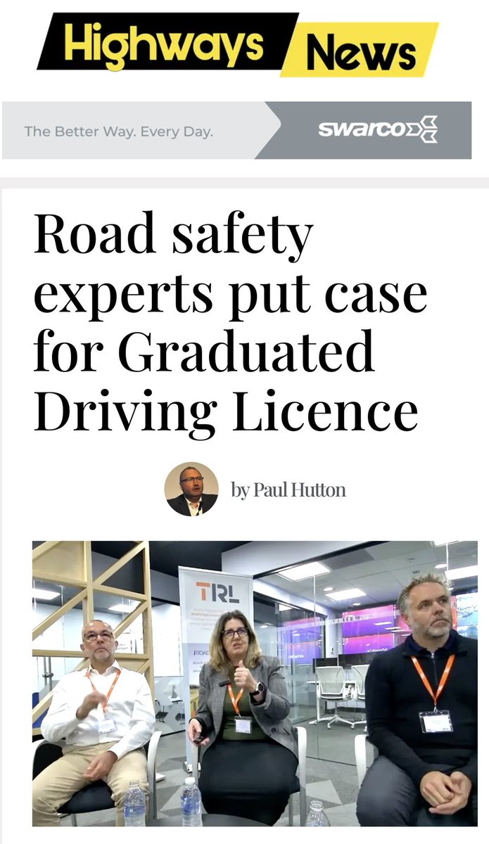 dr ian greenwood (@ian_m_greenwood) on Twitter photo Worth a read if you’ve only got a couple of minutes, and if you have more time, the webinar is worth a watch.
<a href="/RoadsRebecca/">Rebecca Morris</a> <a href="/NewsfromTRL/">TRL</a> <a href="/highways_news/">Highways News</a> <a href="/Brakecharity/">Brake, the road safety charity</a>
highways-news.com/road-safety-ex… Worth a read if you’ve only got a couple of minutes, and if you have more time, the webinar is worth a watch.
<a href="/RoadsRebecca/">Rebecca Morris</a> <a href="/NewsfromTRL/">TRL</a> <a href="/highways_news/">Highways News</a> <a href="/Brakecharity/">Brake, the road safety charity</a>
highways-news.com/road-safety-ex…