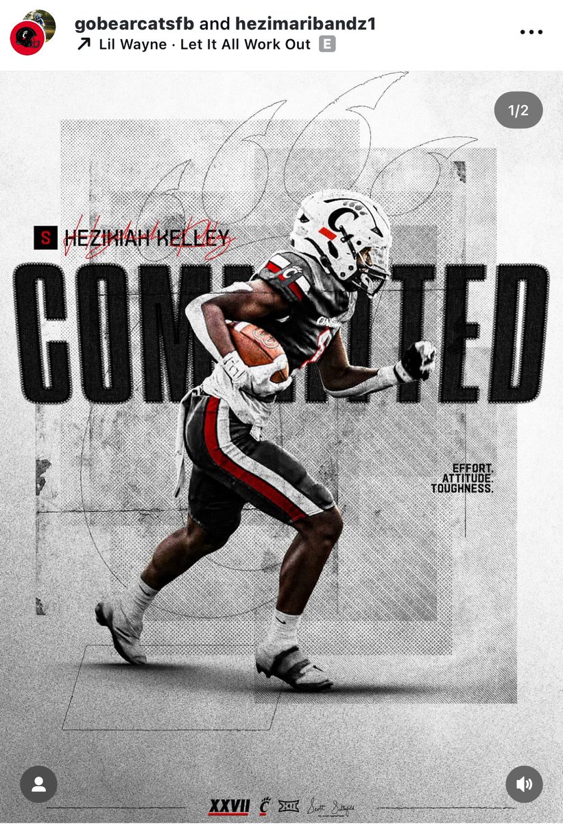 BREAKING: Cincinnati native Hezikiah Kelly has committed to the #Bearcats, he announced on Instagram. 

The class of 2027 safety attends Northwest High School.