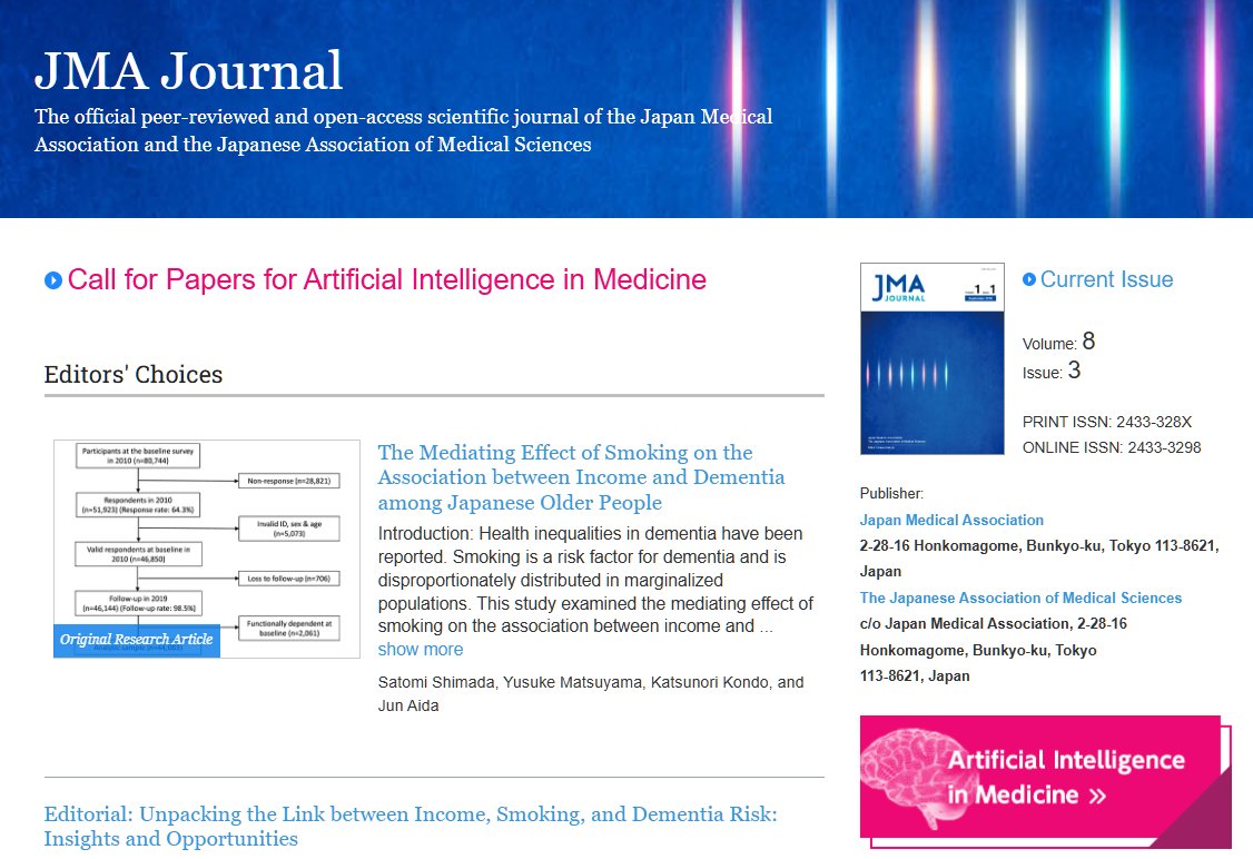 JmaJournal's tweet photo. JMA Journal Volume 8, Issue 3 is now available.   #JMAJournal https://t.co/SiRsOWsI8X https://t.co/GktM4smhMB