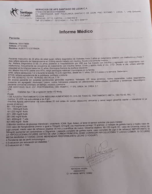 AlexaGomezDos's tweet photo. Buenas noches. Alberto tiene 24 años y es insulinodependiente. Lamentablemente no puede costear su tratamiento para la diabetes y se encuentra con dificultades importantes de salud. Con Bs.100 podríamos estarle apoyando para lograr reunir y comprar la insulina. Muchas gracias 🙏🏼 https://t.co/HVLsR5HPKv