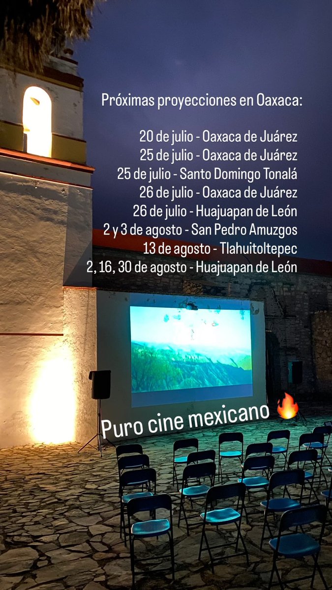 ATENCIÓN OAXACA

Somos un equipo trabajando arduamente para acercar el cine a otros espacios. Por eso, anunciamos las funciones gratuitas que tendremos para julio y agosto en Oaxaca.

No contamos más que con nuestro empeño y un cine itinerante. Pronto los detalles 

💖🎞️🍿