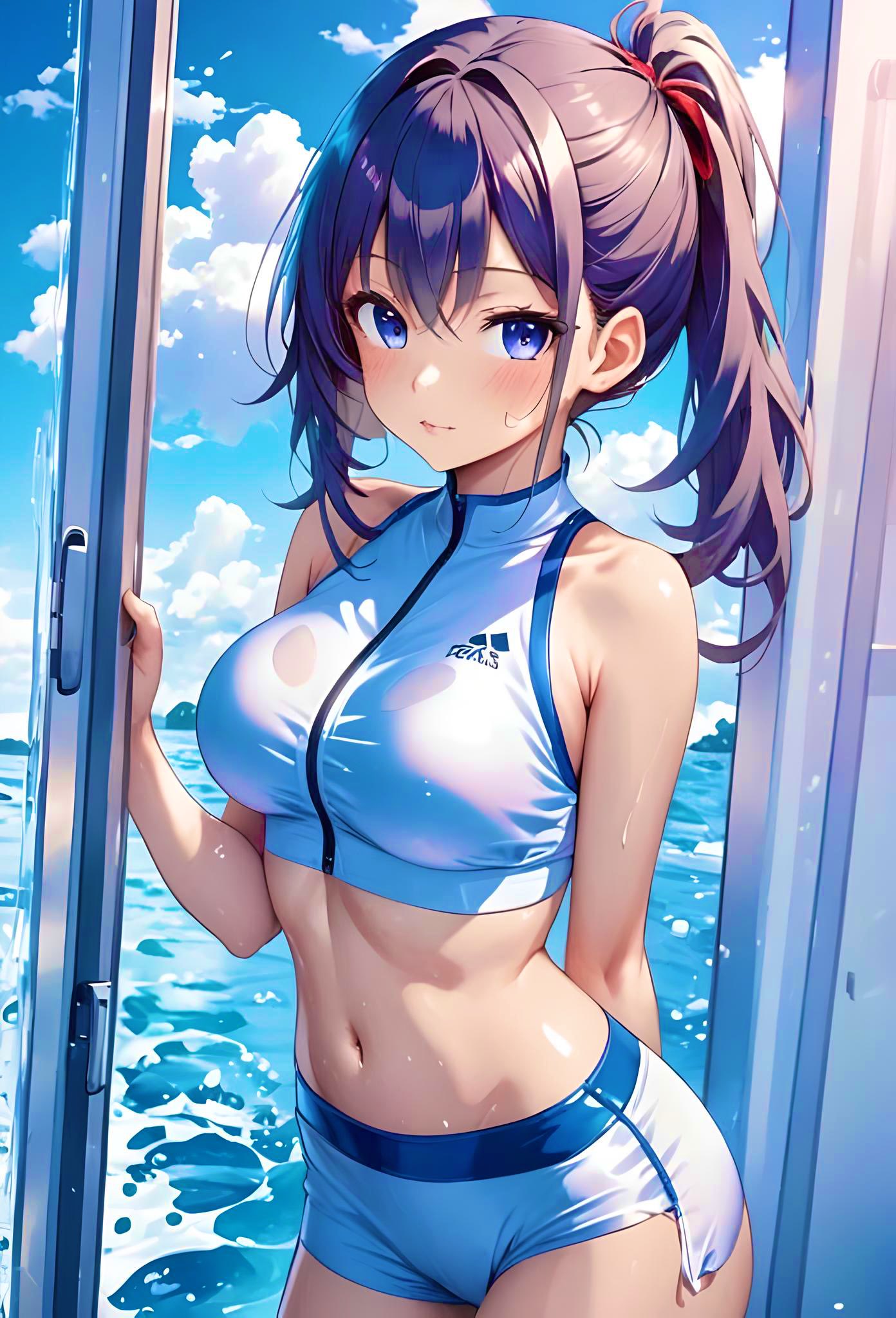 アニメスタイル 女性人物画 水着 諭吉@AI on X: 