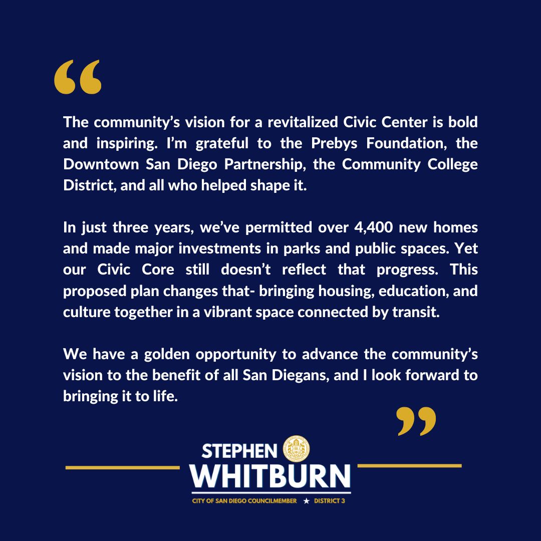 CMWhitburnD3's tweet image. My statement on the community's vision to revitalize the Civic Center.