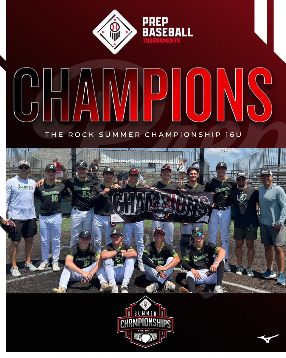 🏆𝕋𝕠𝕦𝕣𝕟𝕒𝕞𝕖𝕟𝕥 ℂ𝕙𝕒𝕞𝕡𝕚𝕠𝕟𝕤🏆

Congratulations to Slammers Black on winning the 16U Rock Summer Championship.

Great playing boys!