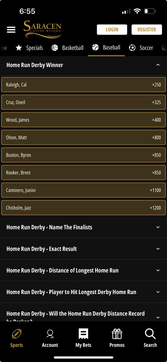 Wess_Moore's tweet image. Home Run Derby is about to begin. @BetSaracen has you covered!! All kinds of options to have fun with tonight!
