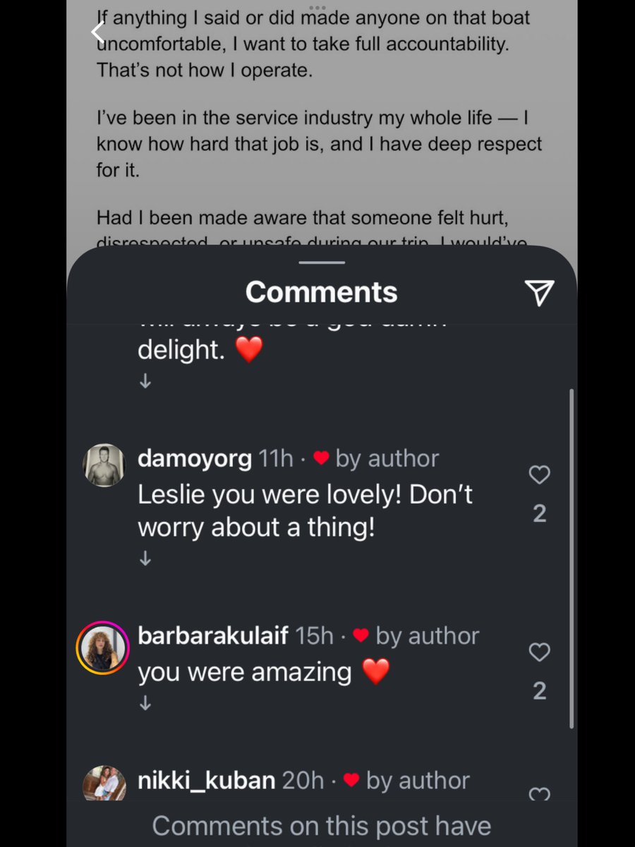 This is from the Instagram account of the primary charter guest from last week/tonight’s Below Deck. I don’t know how she could have thought her friends weren’t being obnoxious assholes to the crew #BelowDeck I hope they at least leave a huge tip