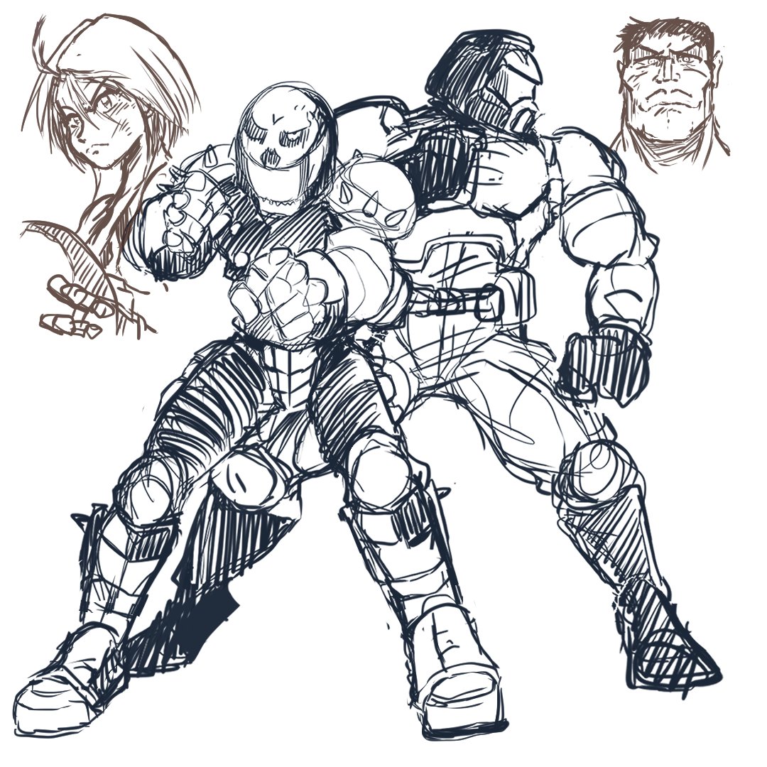 Captain_Ishi's tweet image. **At Doom&apos;s Gate Intensifies ** Akira x Doomguy team up because why not? Have a good day everyone!