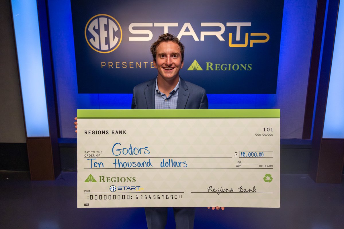 SEC Academics (@thesecu) on Twitter photo Congratulations to <a href="/OleMissTrack/">Ole Miss Track & XC</a>'s Cole Piotrowski and his business Godors for winning <a href="/SEC/">Southeastern Conference</a> Start Up! 🏆
#ItJustMeansMore x #SECStartUp Congratulations to <a href="/OleMissTrack/">Ole Miss Track & XC</a>'s Cole Piotrowski and his business Godors for winning <a href="/SEC/">Southeastern Conference</a> Start Up! 🏆
#ItJustMeansMore x #SECStartUp