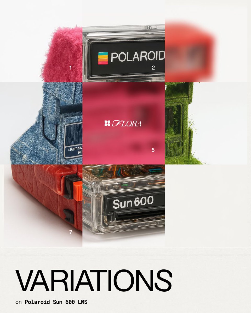 Polaroid Sun 600 LMS, reimagined in FLORA.