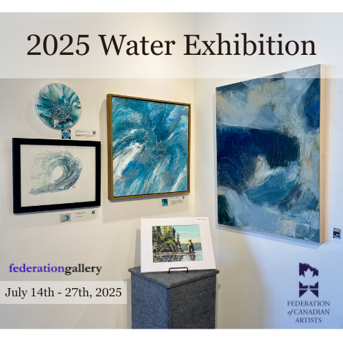 fedofcdnartists's tweet photo. ✨️ The 2025 Water Exhibition is now open and on display at the Federation Gallery! ✨️

The exhibition is on display from July 14th until July 27th, 2025. All the works are viewable online at https://t.co/jzak0SJcHb 🖌️ https://t.co/RLwBjEPUKf