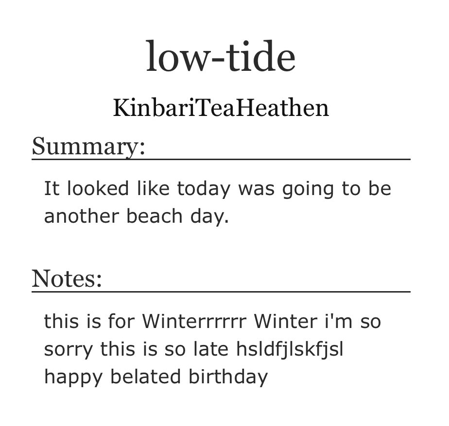 LMK_FanficRecs's tweet image. Fic of the day(267): low-tide by KinbariTeaHeathen on Ao3
-Oneshot
-Gen rating
-Shadowpeach
The crew has another beach day and Wukong and Macaque go exploring down a sea cave
Link: archiveofourown.org/works/48560080…
#LEGOMonkieKid #shadowpeach
