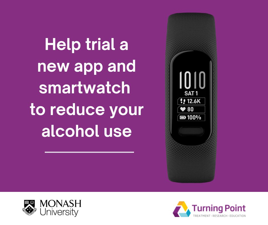 Help us trial a new “breathing” app and smartwatch for people who are trying to reduce their alcohol use. 

Victorians over 18 years who wish to reduce their alcohol use are invited to take part in this study. 

Find out more: redcap.link/HRVBiofeedback

MUHREC: 44207