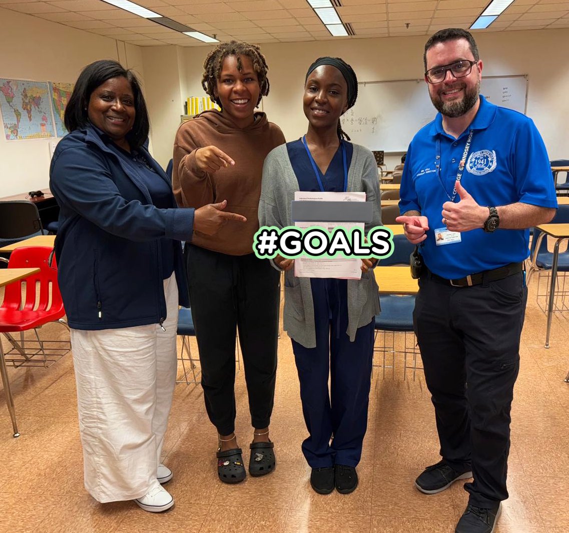 These two amazing ladies just passed the TEAS test and are officially ready to begin their journey in the LPN program! 💪👩‍⚕️📚 Let’s gooo! #YourBestChoiceMDCPS #StepUpToSuccess #FutureNurses