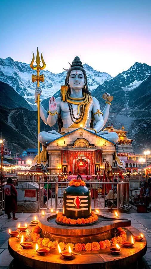 🔱पर्वत   रूप  में  महादेव  विराजे, 
केदारनाथ में दिव्य ज्योति साजे❗️🔱
🔱श्रद्धा   से   जो   शीश    झुकाए, 
भोलेनाथ   सब   कष्ट   मिटाए‼️🔱

🌺🌿🚩🌺🌿🚩🌺🌿🚩🌺🌿
   🎪‼️ॐ नमः शिवाय🌞🌺🌿
   🎪‼️हर हर हर महादेव🌞🌺🌿