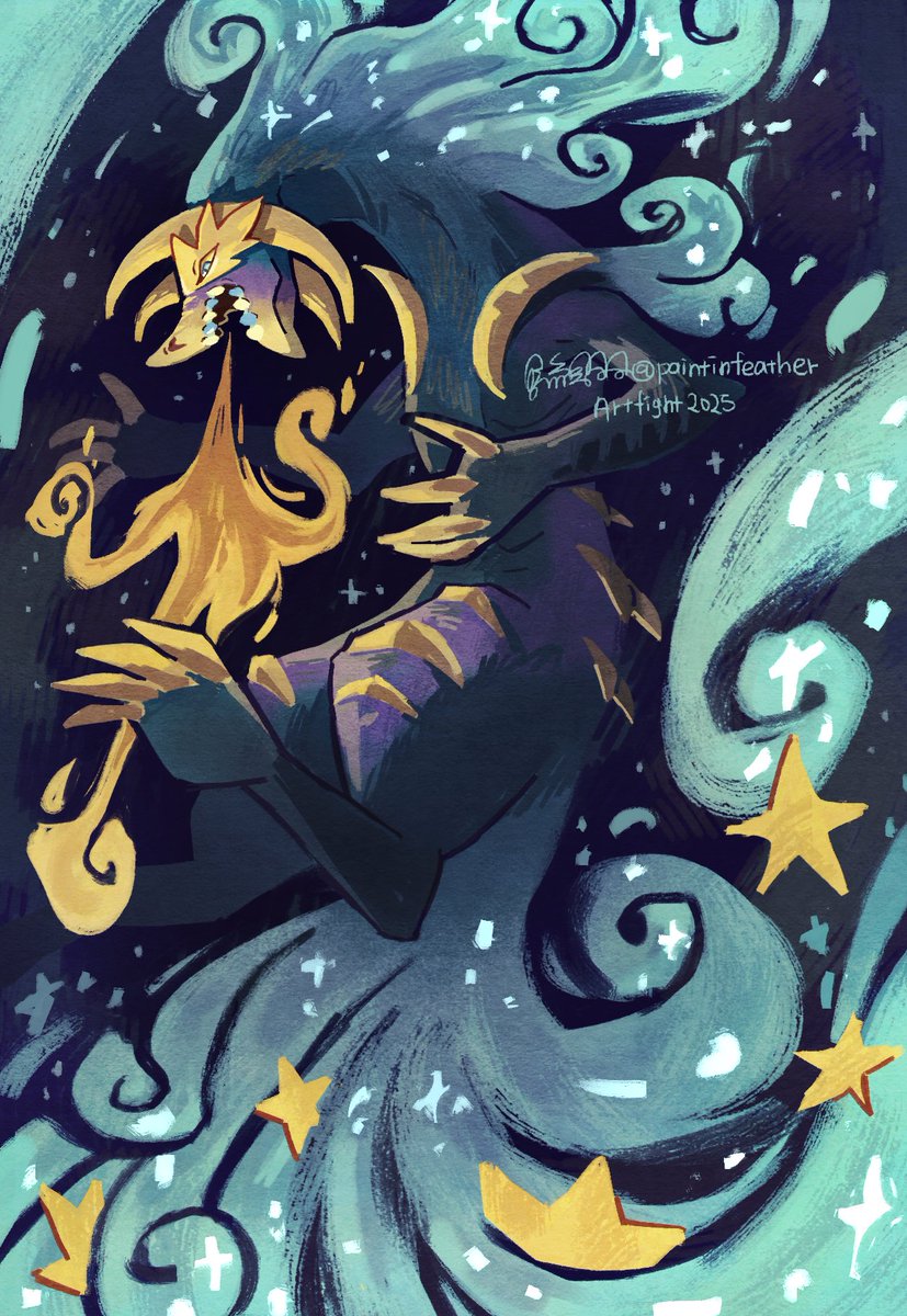 paintinfeather's tweet image. attack for @Kurenai_Chi ✨
#artfight #artfight2025