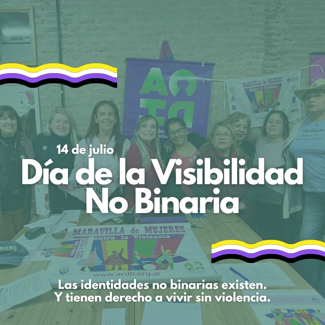 📅 Hoy es el #DíaDeLaVisibilidadNoBinaria
🌈 Las identidades no binarias existen y tienen derecho a vivir sin violencia.

👉Con el proyecto “Maravilla de Mujeres contra la violencia” impulsamos el acceso a la justicia para mujeres, trans y no binaries.