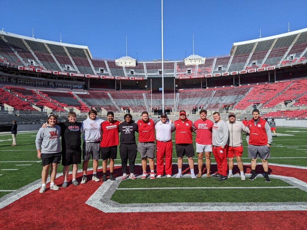 The <a href="/WabashFB/">Wabash College Football</a> Offensive Line. #BadDudes!