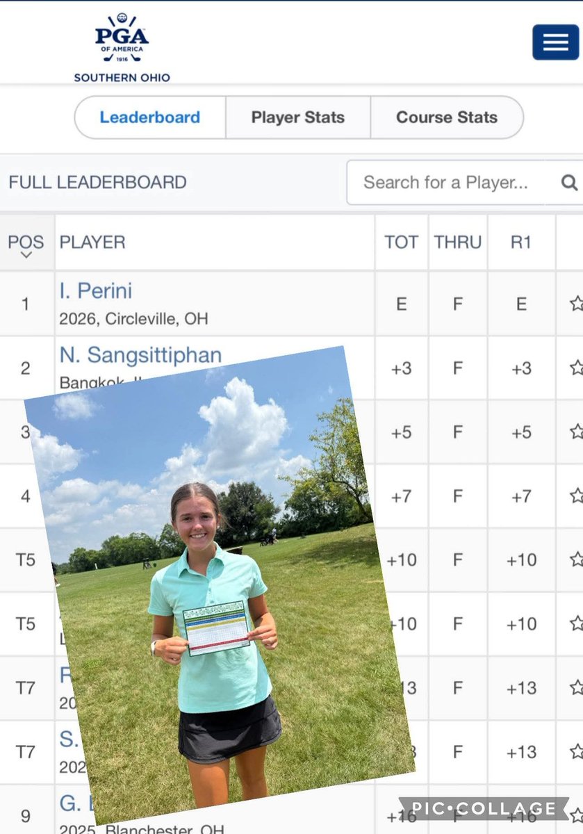 Circleville Girls Golf (@circlevillegolf) on Twitter photo Big shoutout to our girl Isabelle on shooting her lowest round ever today, a 72 in the 1st Round of the <a href="/SOPGAJrTour/">Southern Ohio PGA Junior Tour</a> Darby Creek Tournament in Marysville!! 👏⛳️🐯 <a href="/isabelleperini/">Isabelle Perini</a> Big shoutout to our girl Isabelle on shooting her lowest round ever today, a 72 in the 1st Round of the <a href="/SOPGAJrTour/">Southern Ohio PGA Junior Tour</a> Darby Creek Tournament in Marysville!! 👏⛳️🐯 <a href="/isabelleperini/">Isabelle Perini</a>