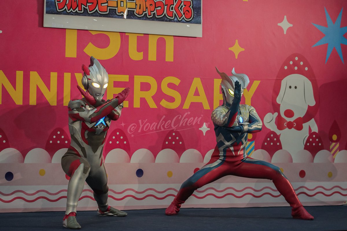 YoakeChen's tweet image. ゼロ！！エックス！！

#ウルトラマンゼロ 
#ウルトラマンエックス 
#アリオ北砂