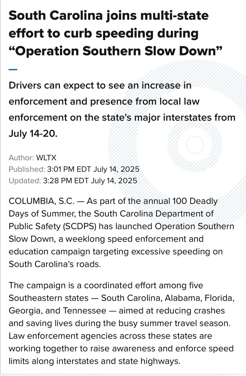 CLT_GOP's tweet image. 👋 @NC_Governor @NCSHP
Why is North Carolina not a part of the “Operation Southern Slow Down”?
We need to see more officers on our highways.