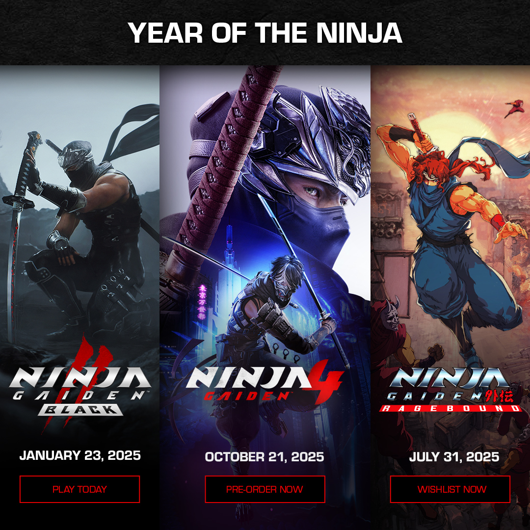 TeamNINJAStudio's tweet image. The #YearoftheNinja is halfway through and dates for the remaining games are confirmed! Prepare for @Dotemu's and @TheGameKitchen's #NINJAGAIDENRagebound available July 31st!
The best of both NINJA GAIDEN eras come together next to create an epic and thrilling adventure.