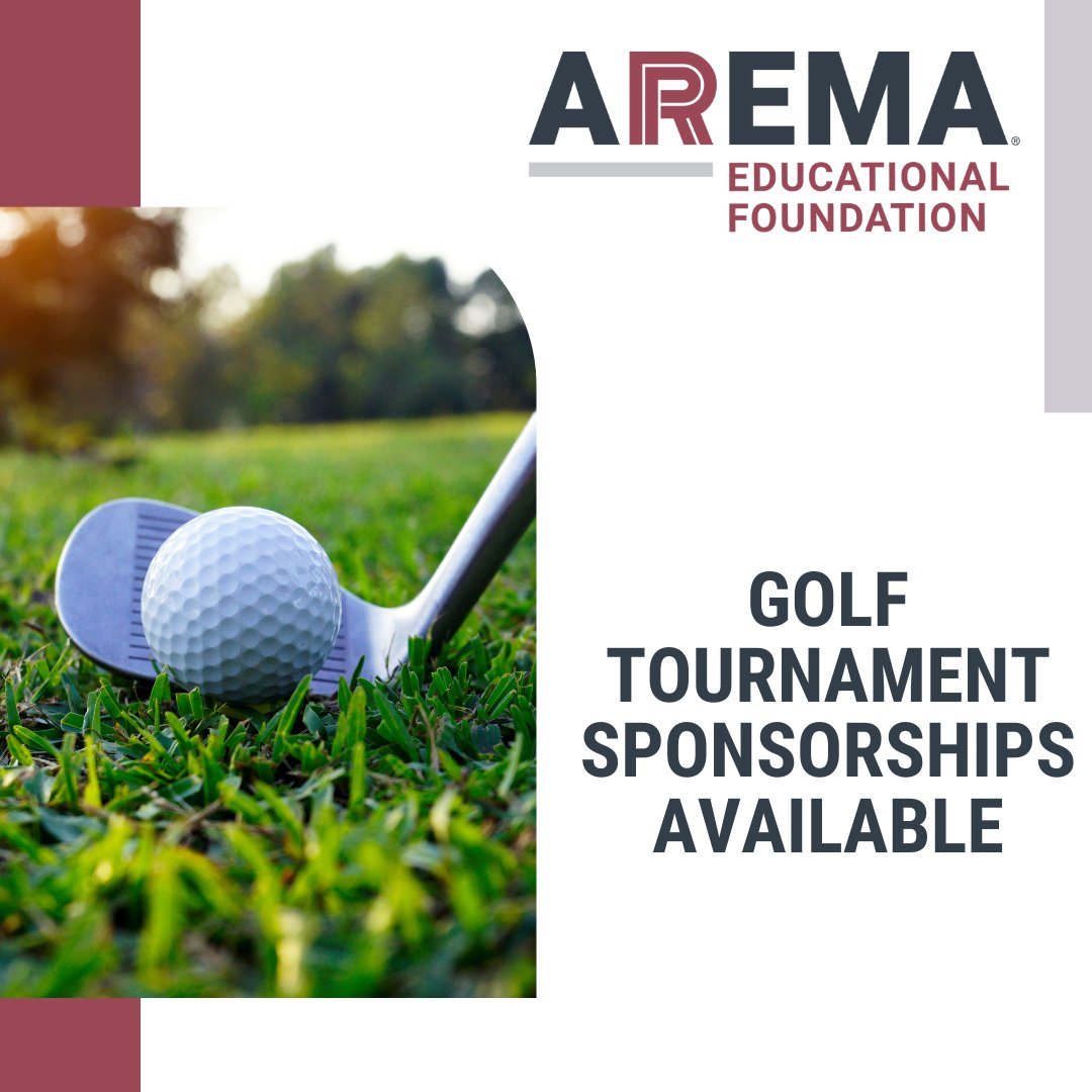 ⛳ Sponsorships are available for the AREMA Educational Foundation Golf Tournament, Sept 14 at Southern Dunes Golf Club!

Support scholarships + get great brand exposure at #AREMA2025.

🏌️ Eagle, Birdie, Hole, Cart, Shirts &amp; more still available! zurl.co/vVil4